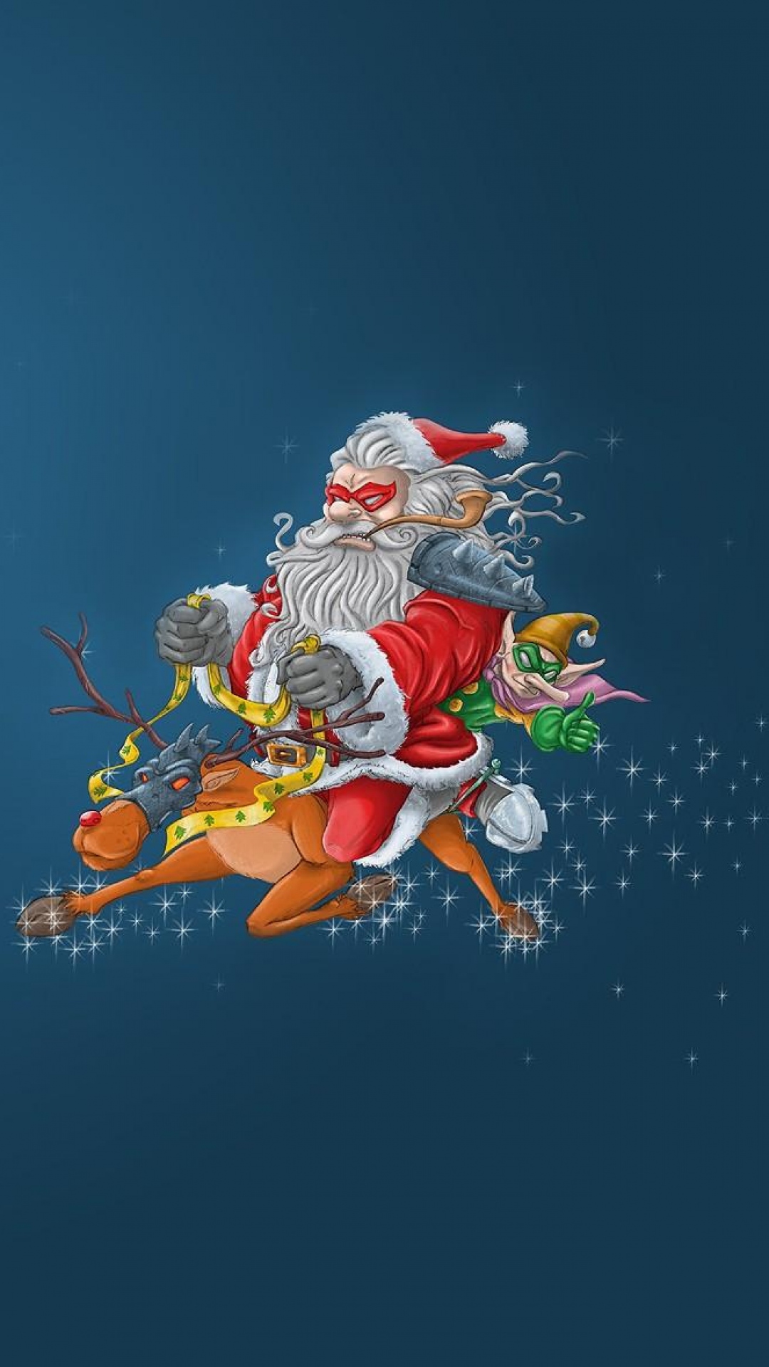 santa claus reindeer elf flying face masks christmas 1080x1920