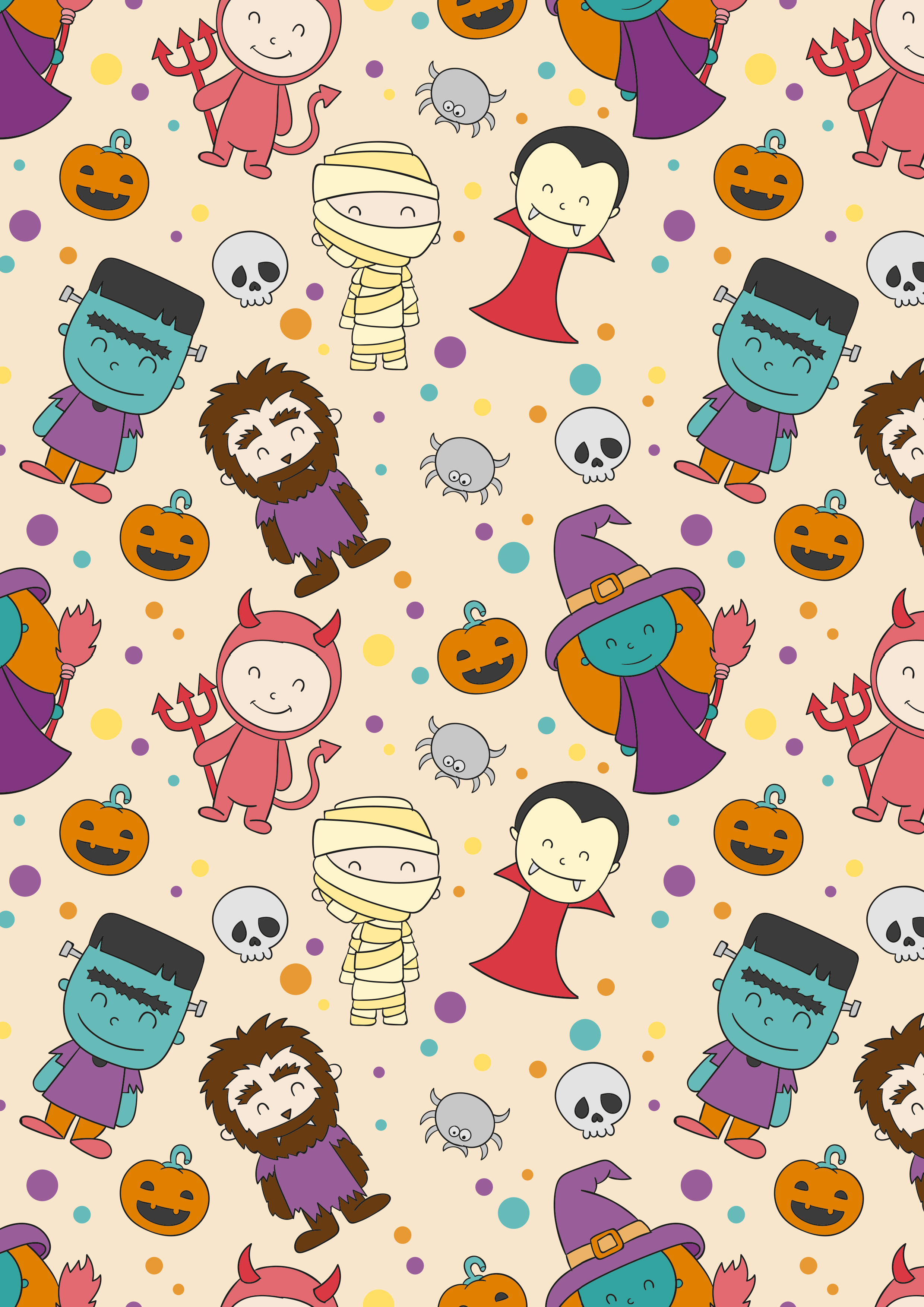halloween illustration sketch vector wallpaper fun design art background