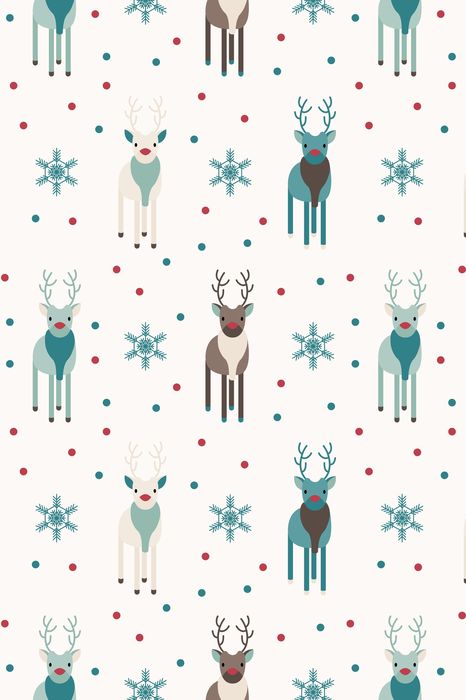 christmas reindeer snow wallpaper pattern decoration art background