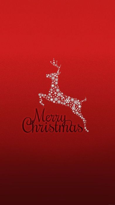 merry christmas deer red background