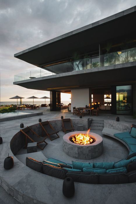 design house luxury fireplace outdoor