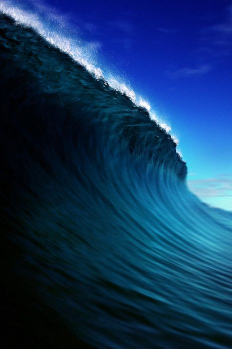 ocean huge wave blue water