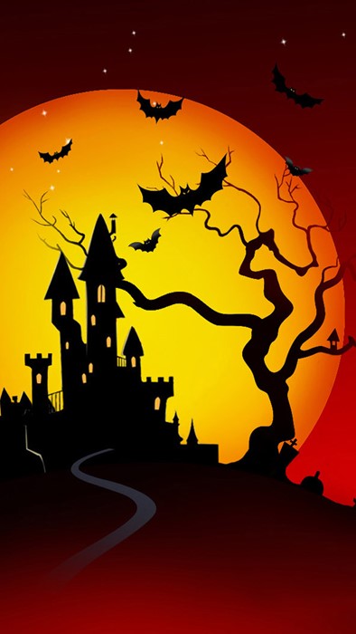 moon halloween haunt silhouette scary sunset pumpkin grave eerie horror