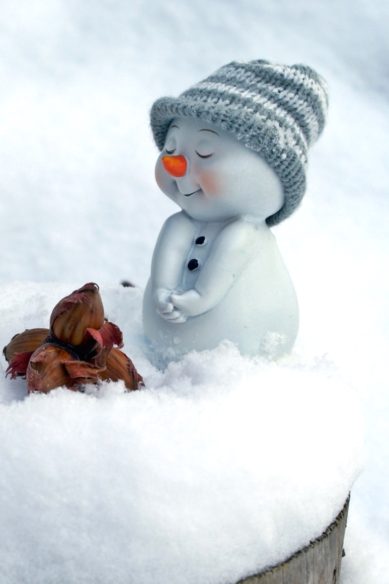cute snowman hat snow