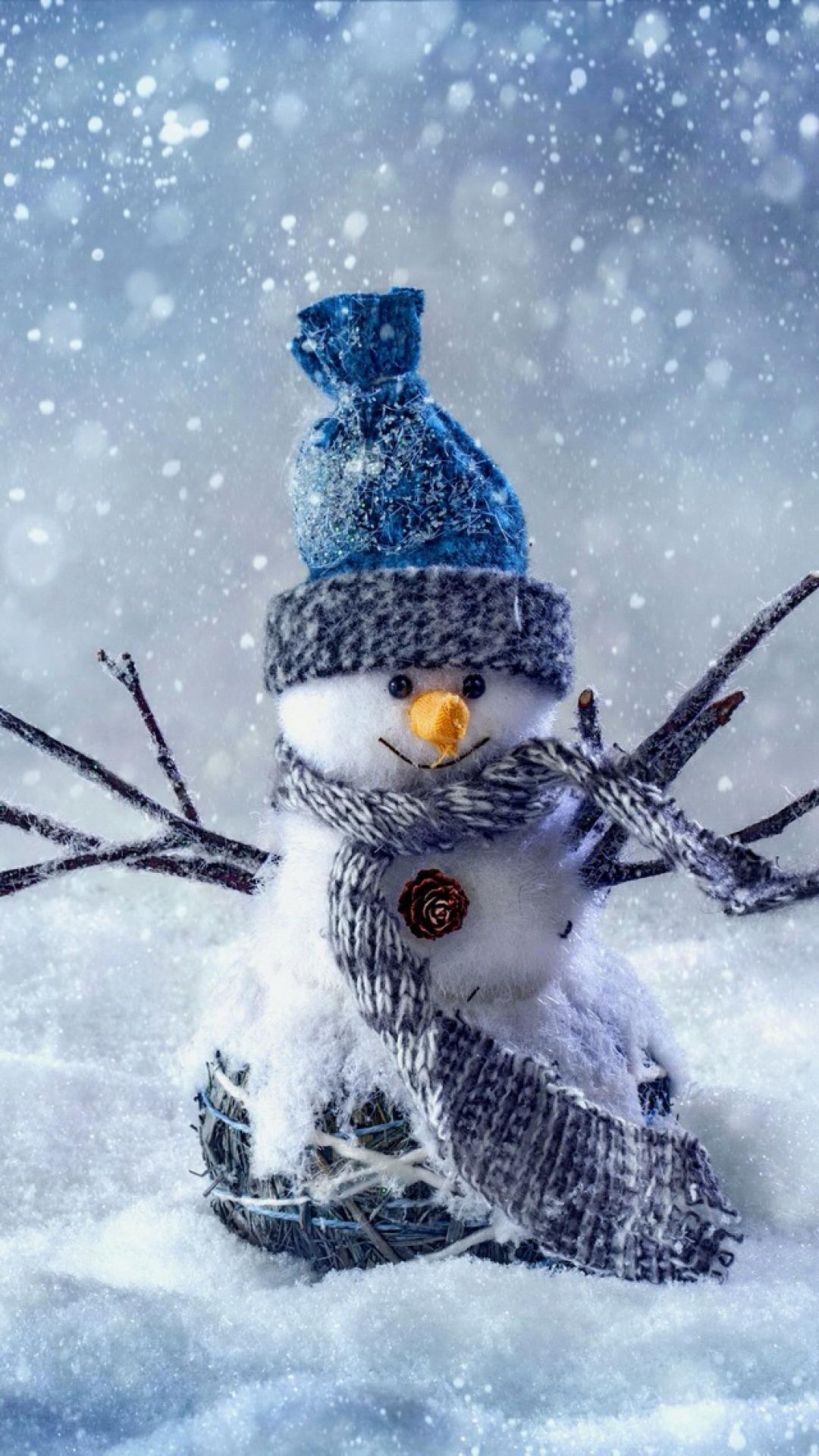 christmas snowman newyear iphone 6 wallpaper 1080x1920