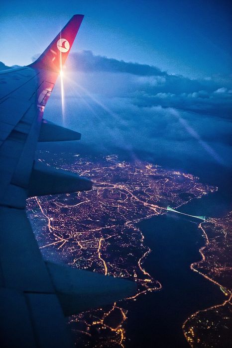 istanbul beautiful flight view