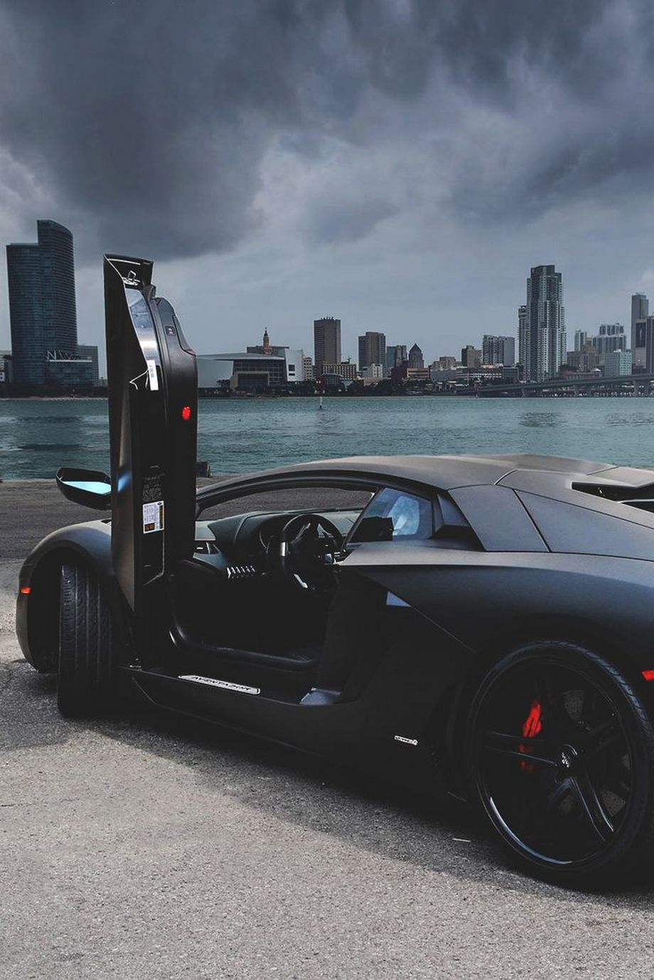 lamborghini aventador black hd wallpaper