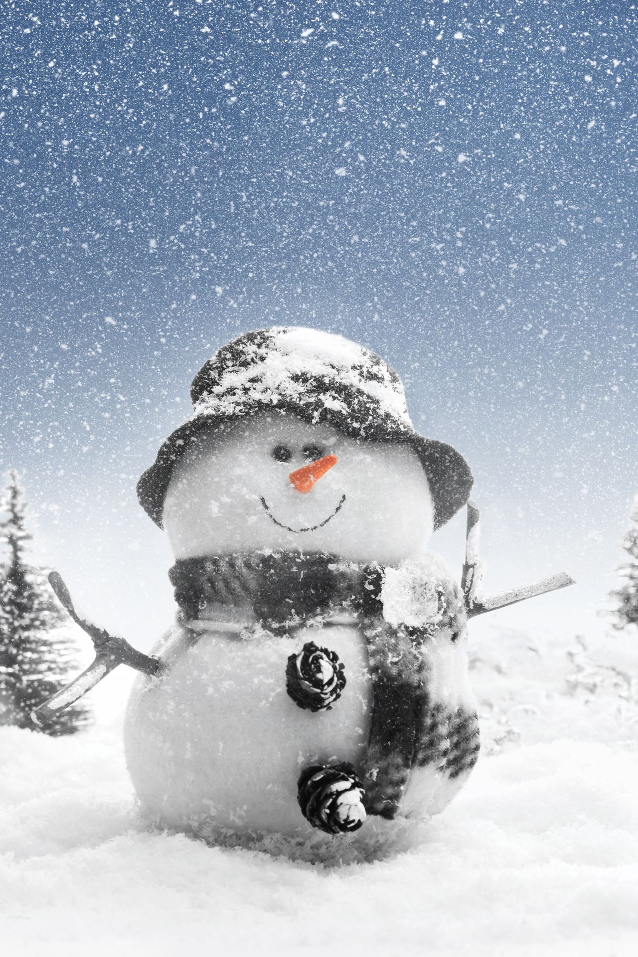 funny snowman black hat scarf 1280x1920