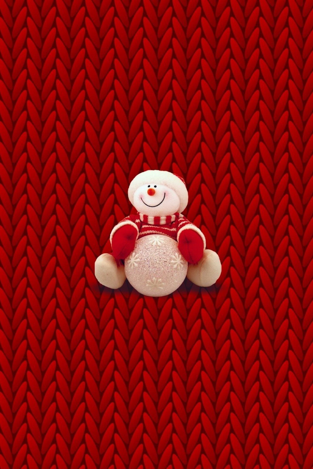 funny snowman red background wallpaper