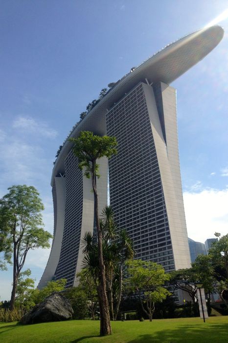 singapore marina hotel sky architecture grass city building structure