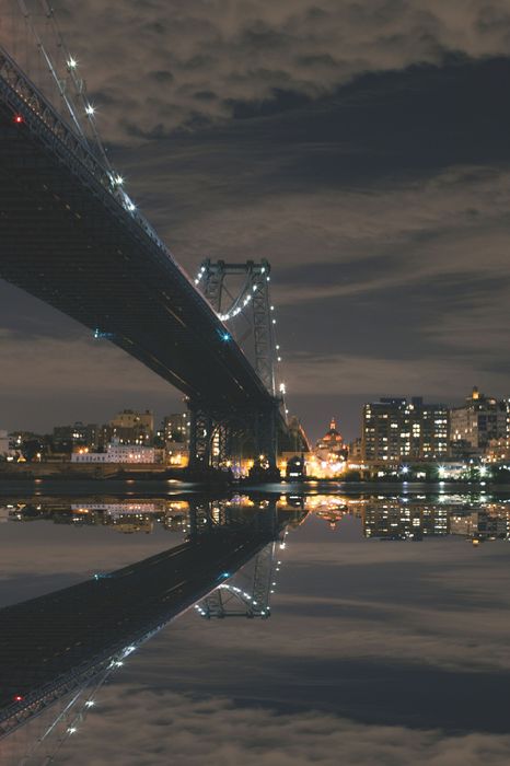 bridge river city night lights 1280x1920