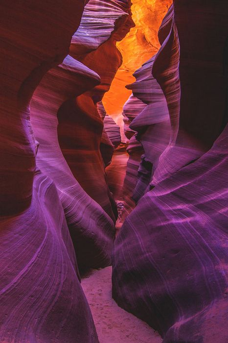purple caves usa antelope canyon light