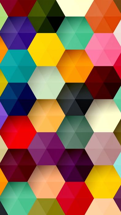 hexagon colorful abstract android wallpaper background