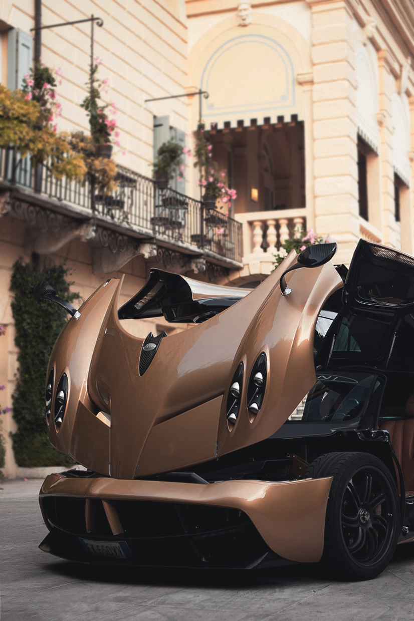 pagani brown sportscar luxury street transform speed