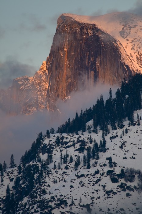 mountain snow travel outdoors sky landscape dawn sunset fog winter pinnacle