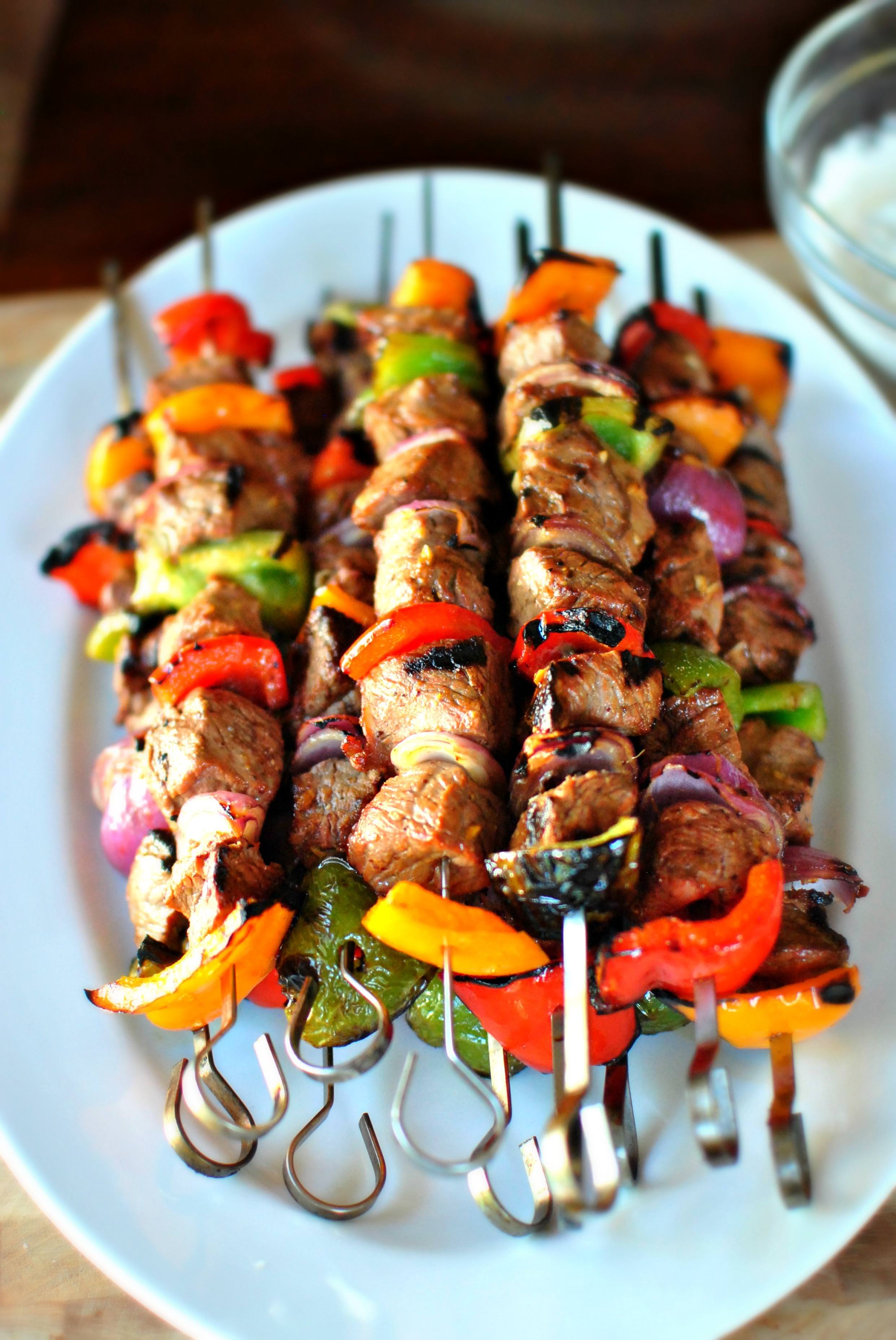 food photo maet skewer barbecue dinner kebab lunch cooking delicious beef hot