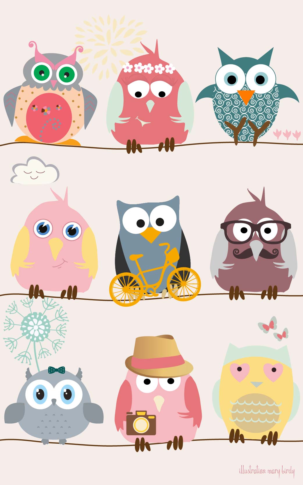 backgrounds owls sketch cute illustration fun funny character baby owl